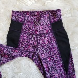 Legging Athleta Chaturanga Bleu Givré à Motif Géométrique - Taille S, Occasion Très Bon état
